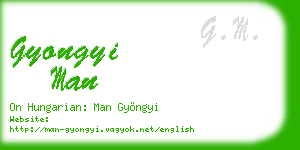 gyongyi man business card